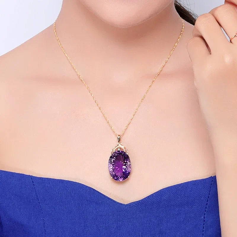 Sophisticated Crystal and Opal Drop Pendant Necklace