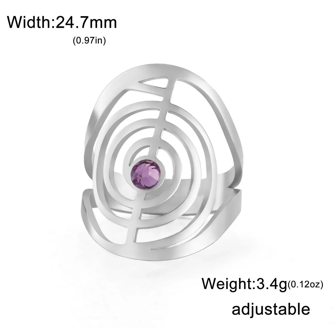 Spiral Gem Ring