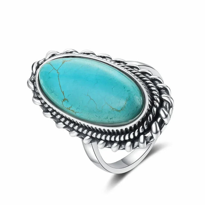 Vintage Sterling Silver Turquoise Statement Ring