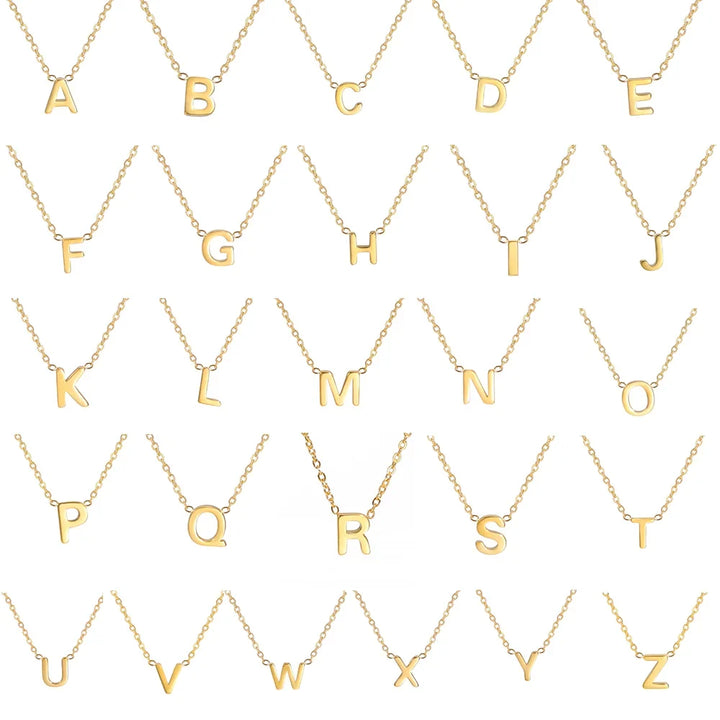 Shining Alphabet Pendant Necklace
