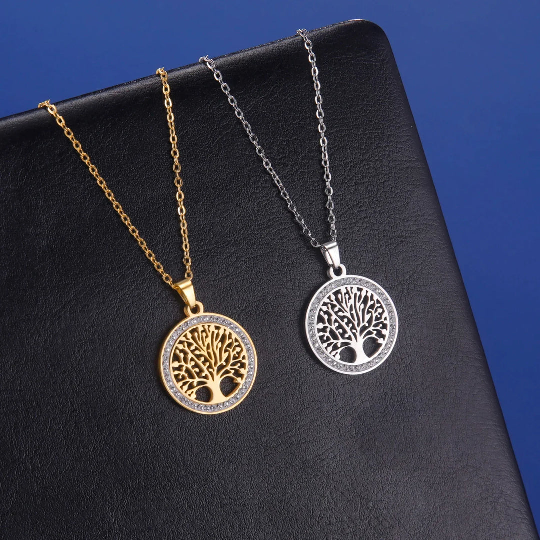 Golden Harmony Tree of Life Necklace