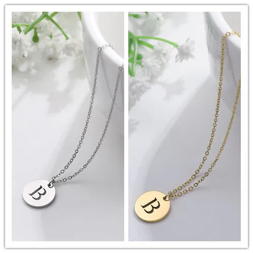 Elegant Gold Letter Pendant Necklace