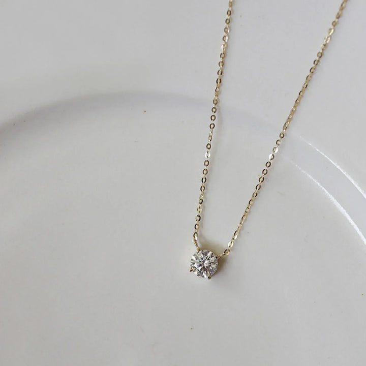 Gold Plated Zircon Necklace